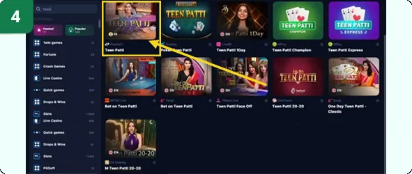 Find and Play Teen Patti Live